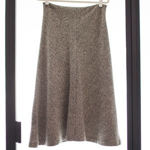 Vintage Ralph Lauren-Flared Midi Skirt-Wool Blend-Size 10